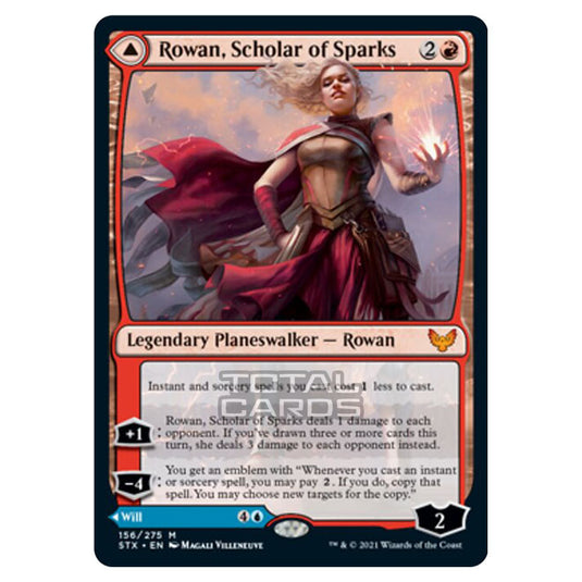 Magic The Gathering - Strixhaven - Rowan, Scholar of Sparks // Will, Scholar of Frost - 156/275