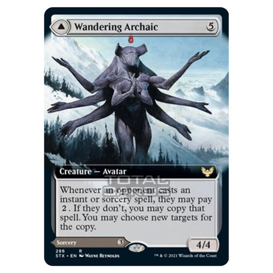 Magic The Gathering - Strixhaven - Wandering Archaic // Explore the Vastlands - 286/275