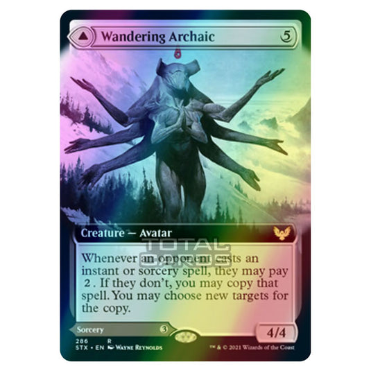 Magic The Gathering - Strixhaven - Wandering Archaic // Explore the Vastlands - 286/275 (Foil)