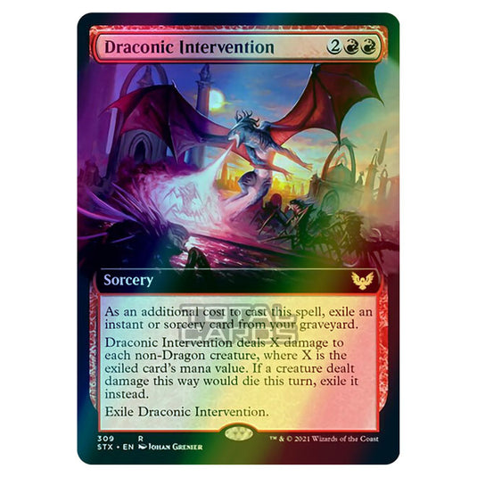 Magic The Gathering - Strixhaven - Draconic Intervention - 309/275 (Foil)