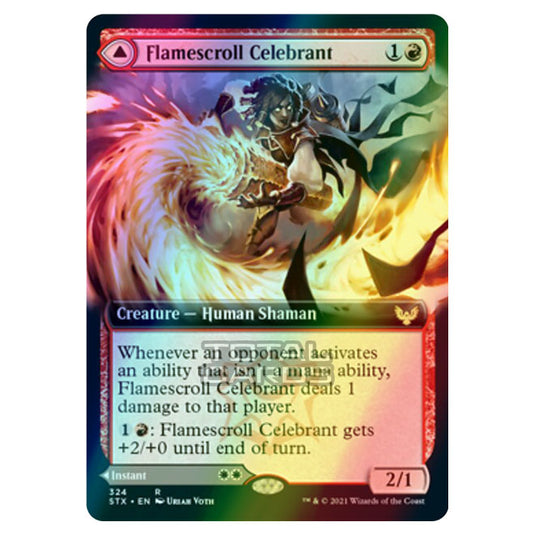 Magic The Gathering - Strixhaven - Flamescroll Celebrant // Revel in Silence - 324/275 (Foil)