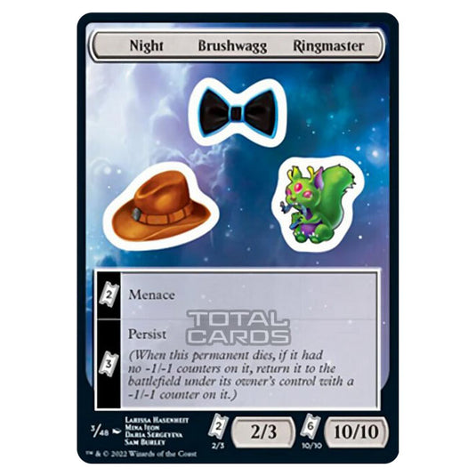 Magic The Gathering - Unfinity - Night Brushwagg Ringmaster - Sticker 3/48