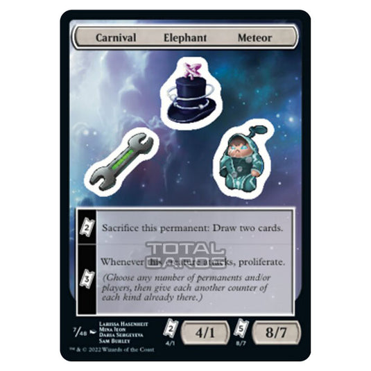 Magic The Gathering - Unfinity - Carnival Elephant Meteor - Sticker 7/ Magic The Gathering - Unfinity - Carnival Elephant Meteor - Sticker 7/