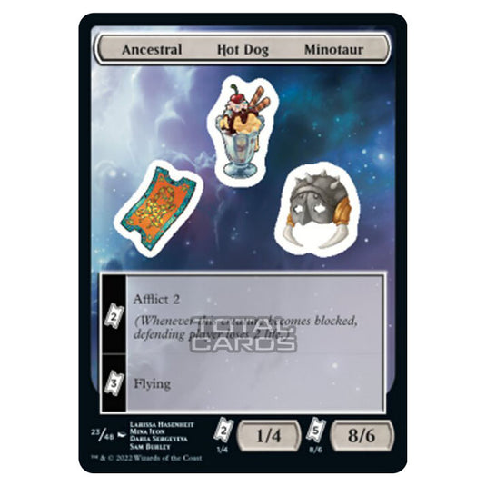 Magic The Gathering - Unfinity - Ancestral Hot Dog Minotaur - Sticker Magic The Gathering - Unfinity - Ancestral Hot Dog Minotaur - Sticker