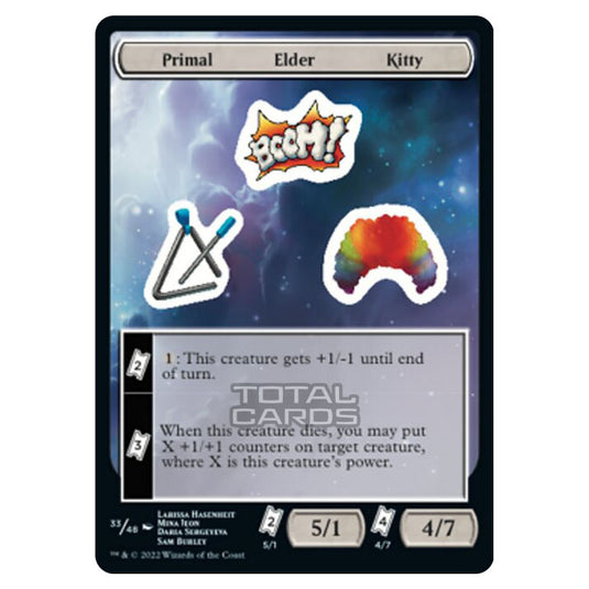 Magic The Gathering - Unfinity - Primal Elder Kitty - Sticker 33/48