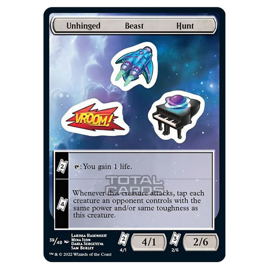 Magic The Gathering - Unfinity - Unhinged Beast Hunt - Sticker 39/48