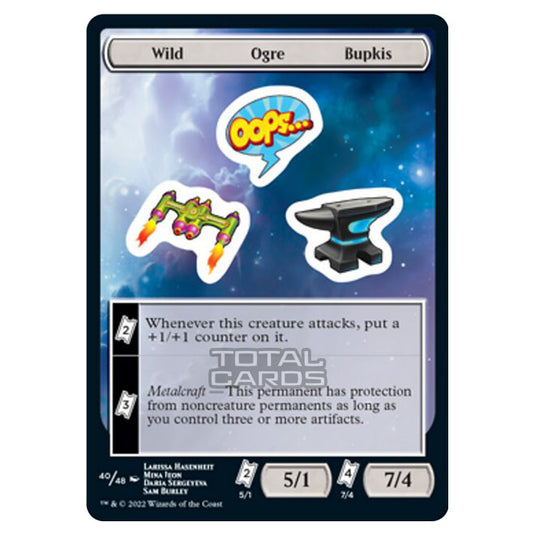 Magic The Gathering - Unfinity - Wild Ogre Bupkis - Sticker 40/48