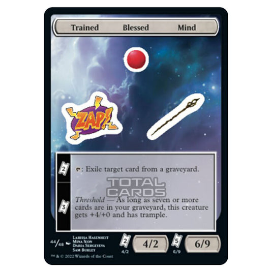 Magic The Gathering - Unfinity - Trained Blessed Mind - Sticker 44/48
