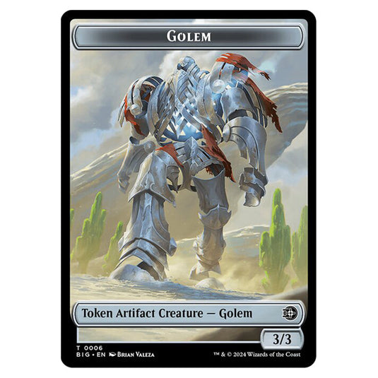 Magic The Gathering - Outlaws of Thunder Junction - The Big Score Tokens - Golem - 0006