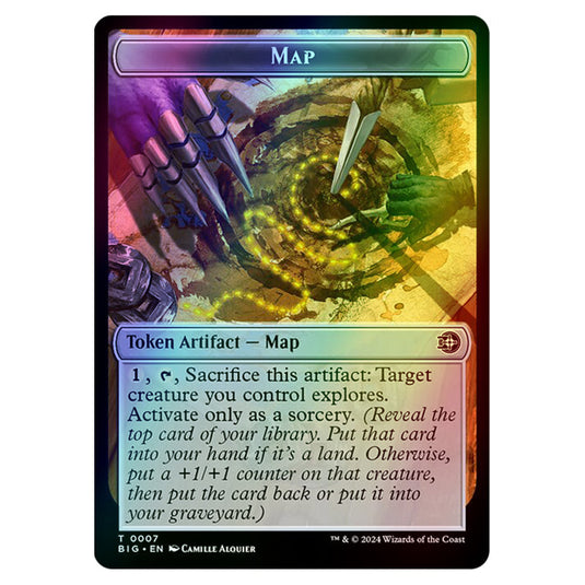 Magic The Gathering - Outlaws of Thunder Junction - The Big Score Tokens - Map - 0007 (Foil)