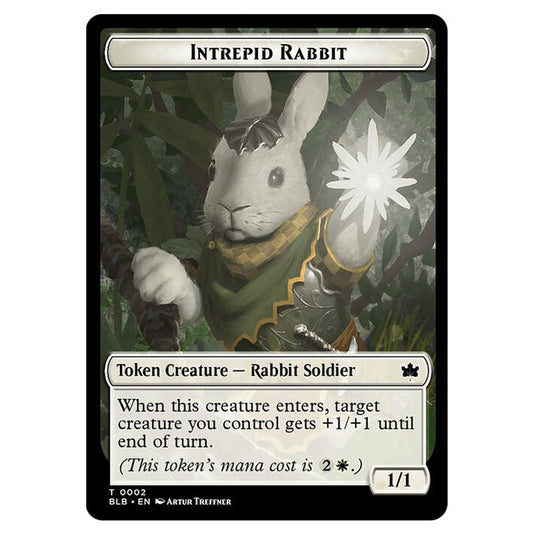 Magic The Gathering - Bloomburrow Tokens - Intrepid Rabbit - 0002