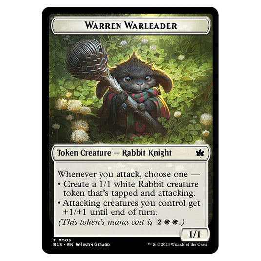 Magic The Gathering - Bloomburrow Tokens - Warren Warleader - 0005