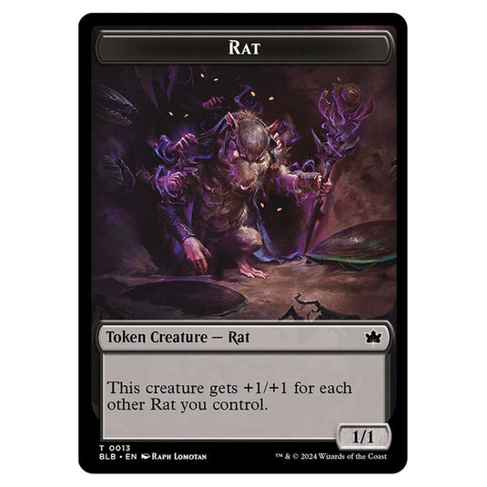 Magic The Gathering - Bloomburrow Tokens - Rat - 0013