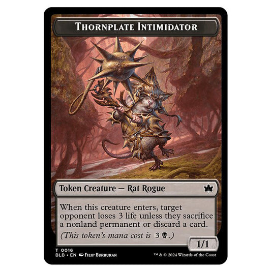 Magic The Gathering - Bloomburrow Tokens - Thornplate Intimidator - 0016