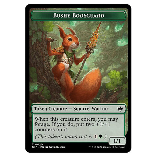 Magic The Gathering - Bloomburrow Tokens - Bushy Bodyguard - 0020