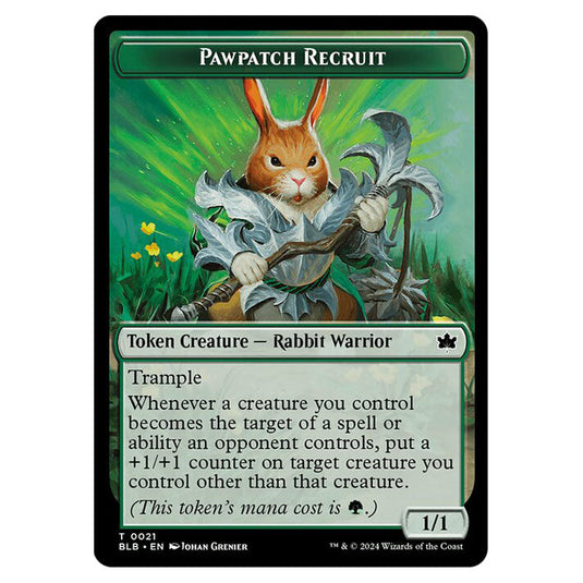 Magic The Gathering - Bloomburrow Tokens - Pawpatch Recruit - 0021