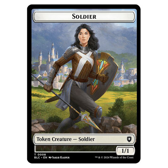 Soldier 0008 card from the Magic The Gathering set Bloomburrow Commander Tokens