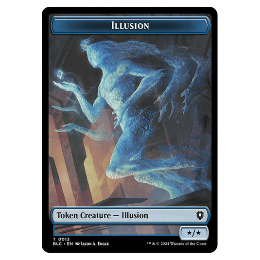 Illusion 0013 card from the Magic The Gathering set Bloomburrow Commander Tokens