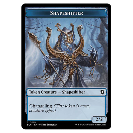 Shapeshifter 0015 card from the Magic The Gathering set Bloomburrow Commander Tokens