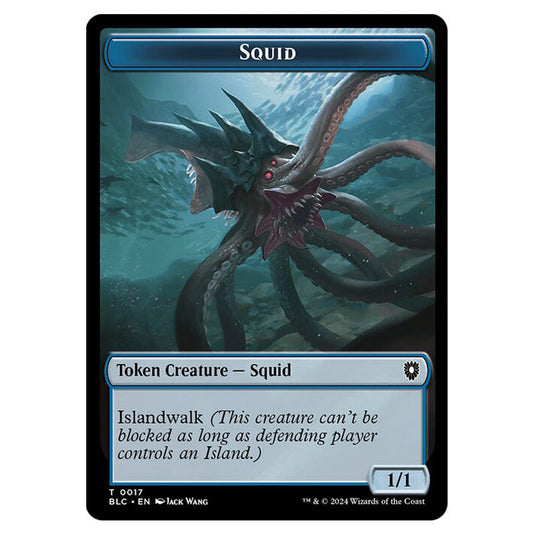 Squid 0017 card from the Magic The Gathering set Bloomburrow Commander Tokens