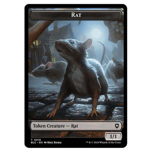 Rat 0019 card from the Magic The Gathering set Bloomburrow Commander Tokens