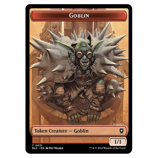 Goblin 0021 card from the Magic The Gathering set Bloomburrow Commander Tokens