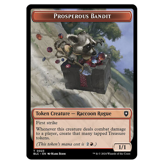 Prosperous Bandit 0023 card from the Magic The Gathering set Bloomburrow Commander Tokens