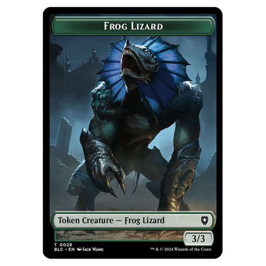 Frog Lizard 0028 card from the Magic The Gathering set Bloomburrow Commander Tokens