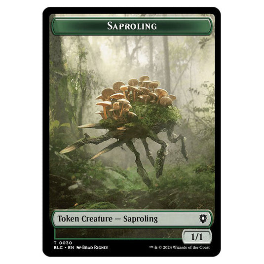 Saproling 0030 card from the Magic The Gathering set Bloomburrow Commander Tokens