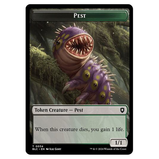 Pest 0034 card from the Magic The Gathering set Bloomburrow Commander Tokens