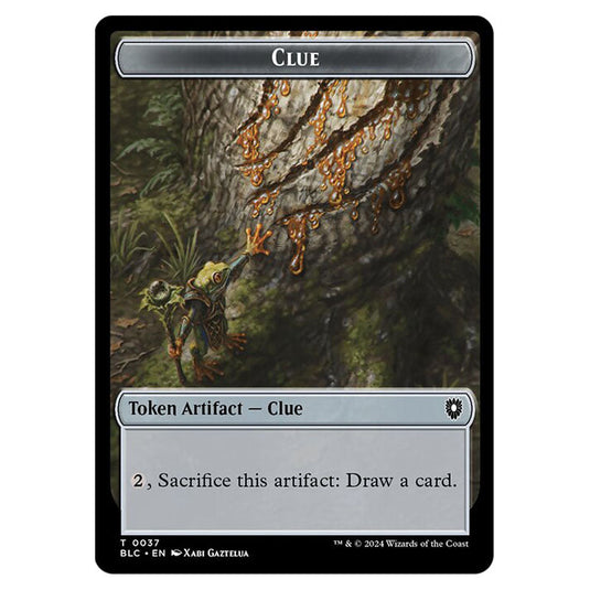 Clue 0037 card from the Magic The Gathering set Bloomburrow Commander Tokens