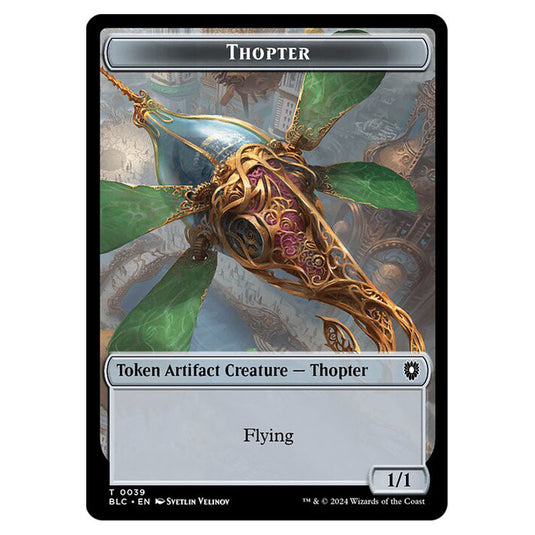 Thopter 0039 card from the Magic The Gathering set Bloomburrow Commander Tokens