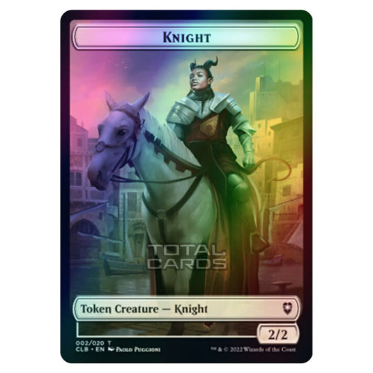 Magic The Gathering - Commander Legends - Battle for Baldur's Gate - Token  - Knight - 002/020 (Foil)