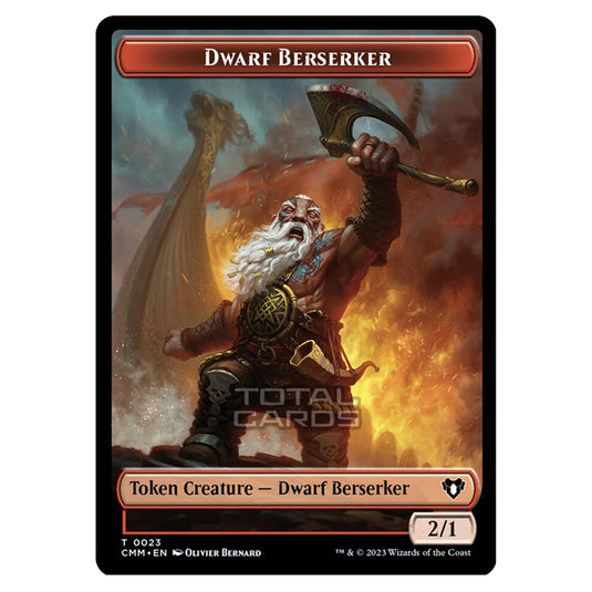 Magic The Gathering - Commander Masters Tokens - Dwarf Berserker - 002 Magic The Gathering - Commander Masters Tokens - Dwarf Berserker - 002