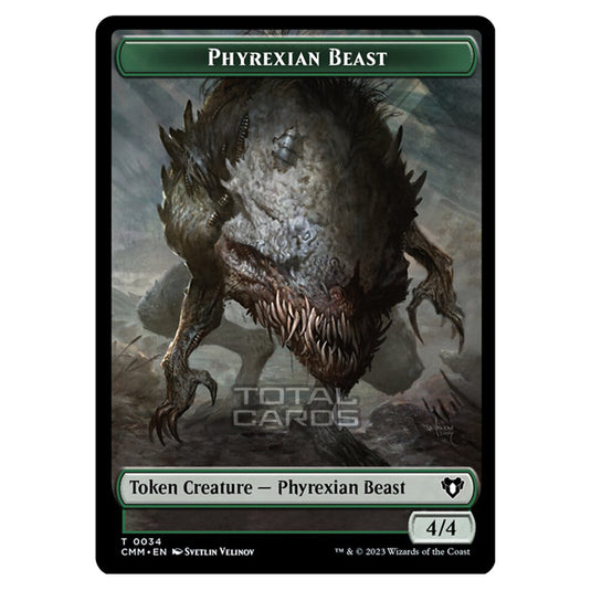 Magic The Gathering - Commander Masters Tokens - Phyrexian Beast - 0034