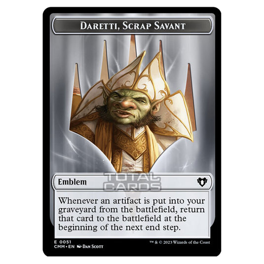 Magic The Gathering - Commander Masters Tokens - Daretti, Scrap Savant Emblem - 0051