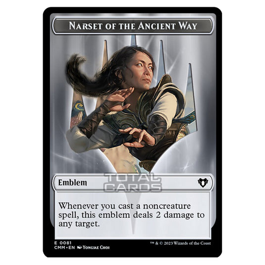 Magic The Gathering - Commander Masters Tokens - Narset of the Ancient Way Emblem - 0081