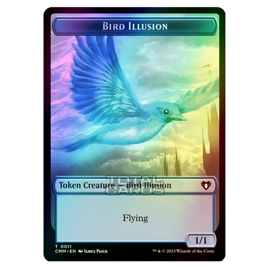 Magic The Gathering - Commander Masters Tokens - Bird Illusion - 0011 (Foil)