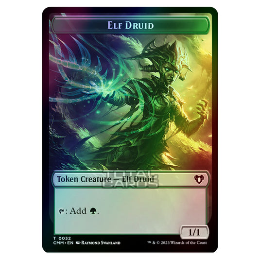 Magic The Gathering - Commander Masters Tokens - Elf Druid - 0032 (Foil)