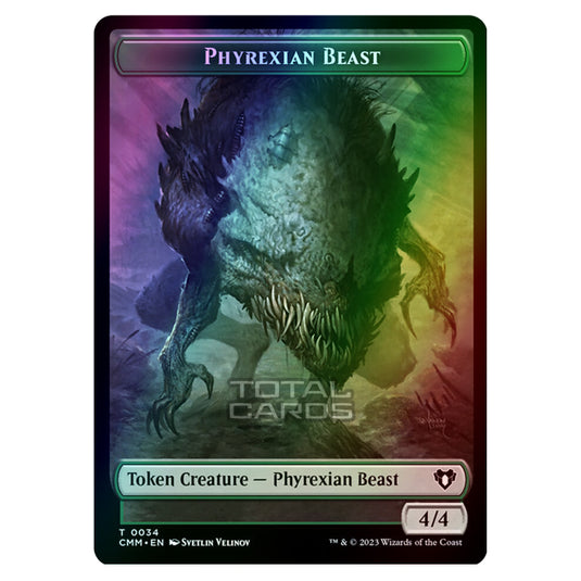 Magic The Gathering - Commander Masters Tokens - Phyrexian Beast - 0034 (Foil)