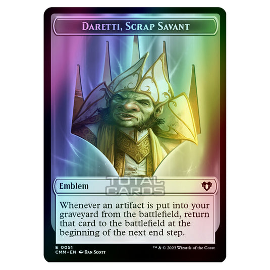 Magic The Gathering - Commander Masters Tokens - Daretti, Scrap Savant Emblem - 0051 (Foil)