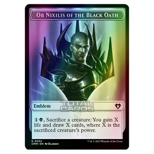 Magic The Gathering - Commander Masters Tokens - Ob Nixilis of the Black Oath Emblem - 0052 (Foil)