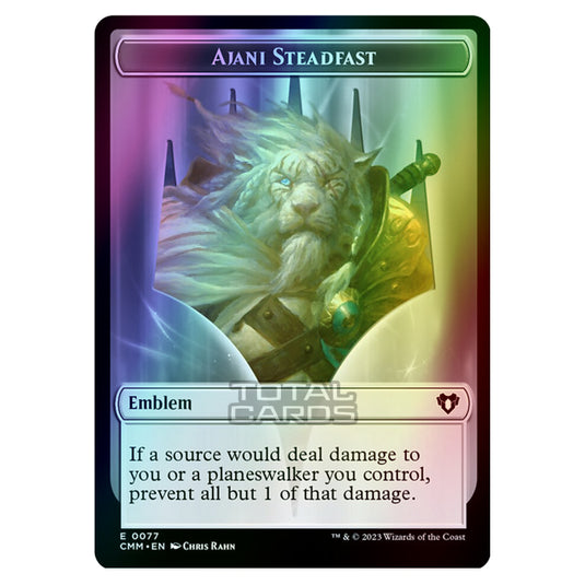 Magic The Gathering - Commander Masters Tokens - Ajani Steadfast Emblem - 0077 (Foil)