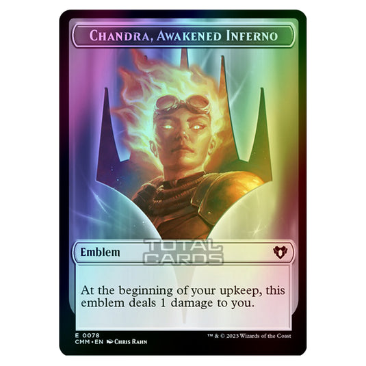 Magic The Gathering - Commander Masters Tokens - Chandra, Awakened Inferno Emblem - 0078 (Foil)