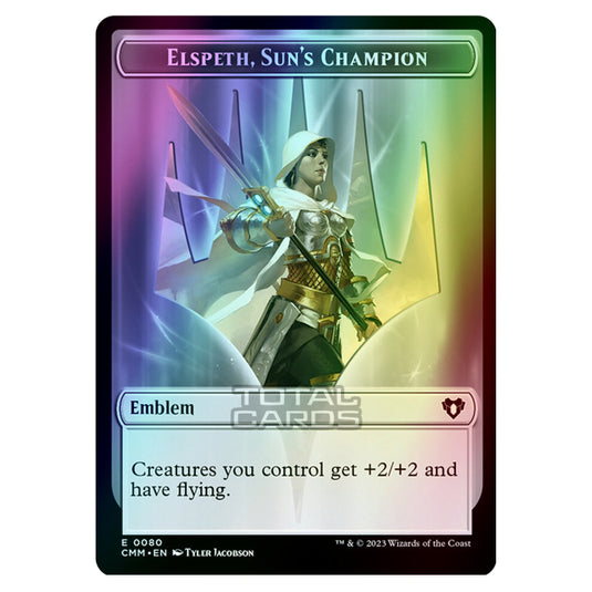 Magic The Gathering - Commander Masters Tokens - Elspeth, Sun's Champion Emblem - 0080 (Foil)