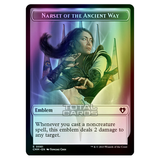 Magic The Gathering - Commander Masters Tokens - Narset of the Ancient Way Emblem - 0081 (Foil)