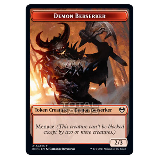 Magic The Gathering - Kaldheim - Tokens - Demon Berserker - 10/23