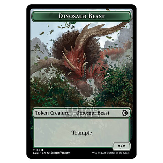 Magic The Gathering - The Lost Caverns of Ixalan - Commander Tokens - Dinosaur Beast - 0011