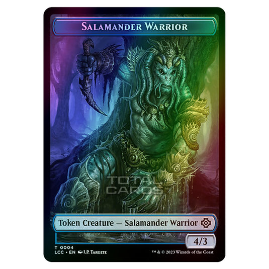 Magic The Gathering - The Lost Caverns of Ixalan - Commander Tokens - Salamander Warrior - 0004 (Foil)