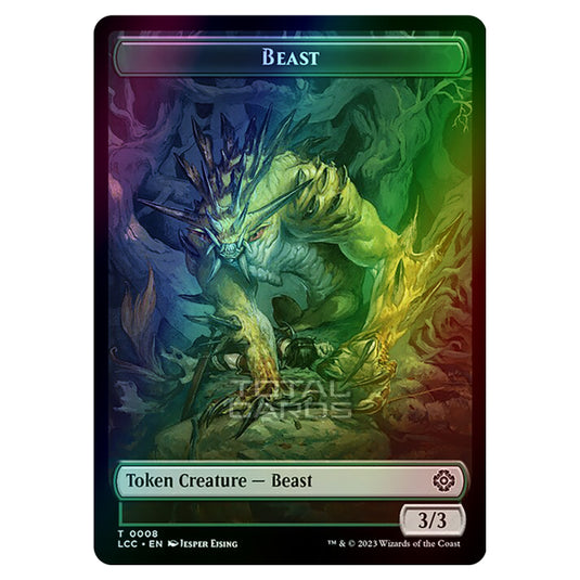 Magic The Gathering - The Lost Caverns of Ixalan - Commander Tokens - Beast - 0008 (Foil)